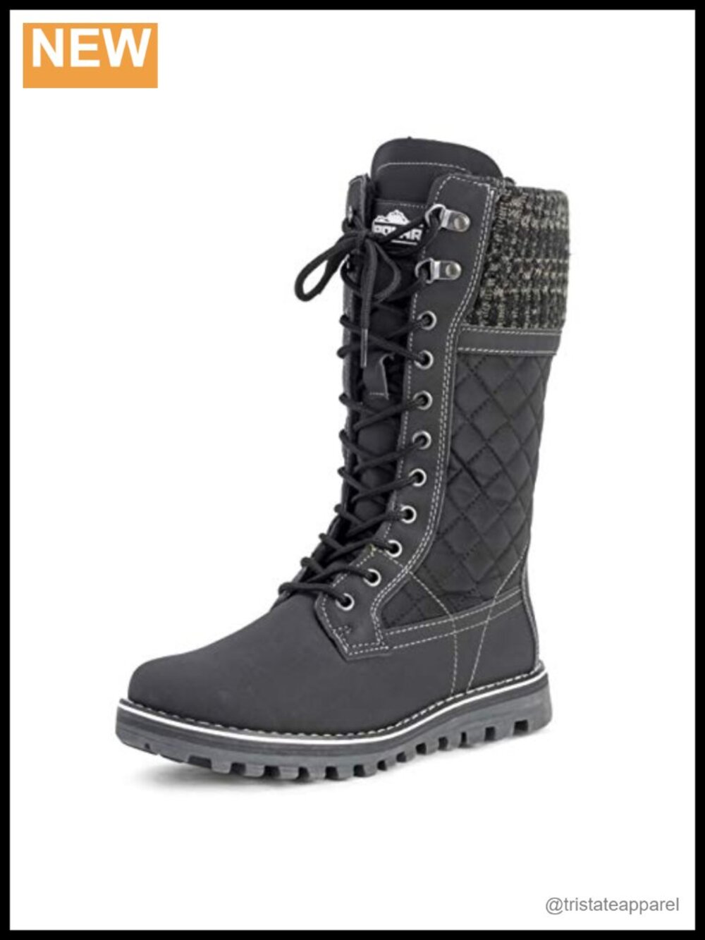 Faux Fur Lined Waterproof Snow Boots with Side Zipper and Rubber Sole